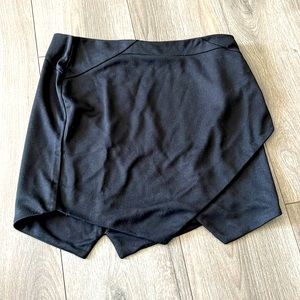 Black asymmetrical skort